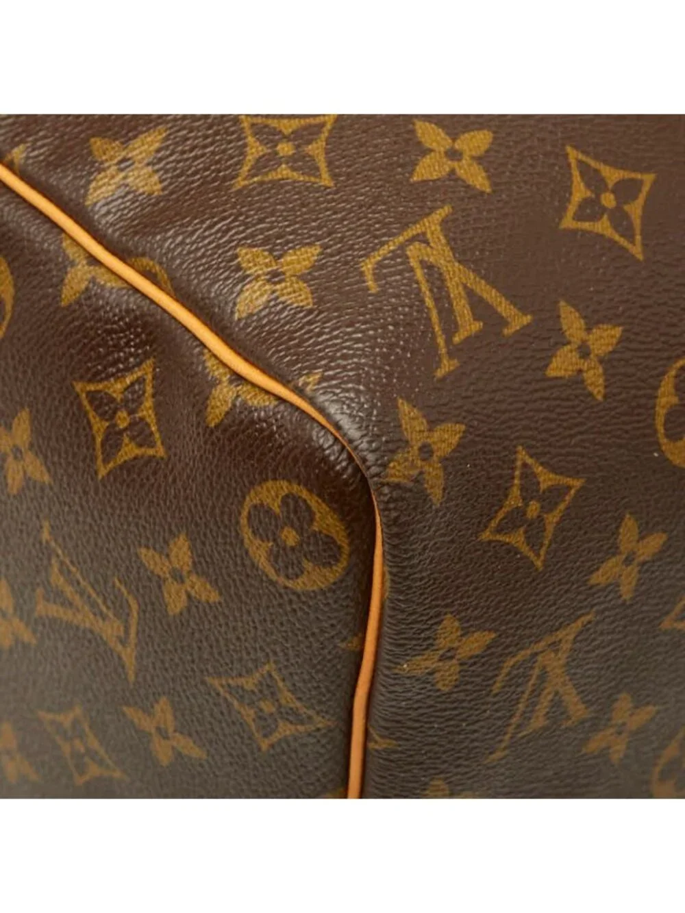 Louis Vuitton Monogram Keepall 45 Boston Bag Brown Leather